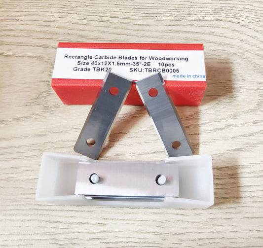 Rectangle Carbide Insert Knives 40x12X1.5mm-35°-2E, 10pcs/set