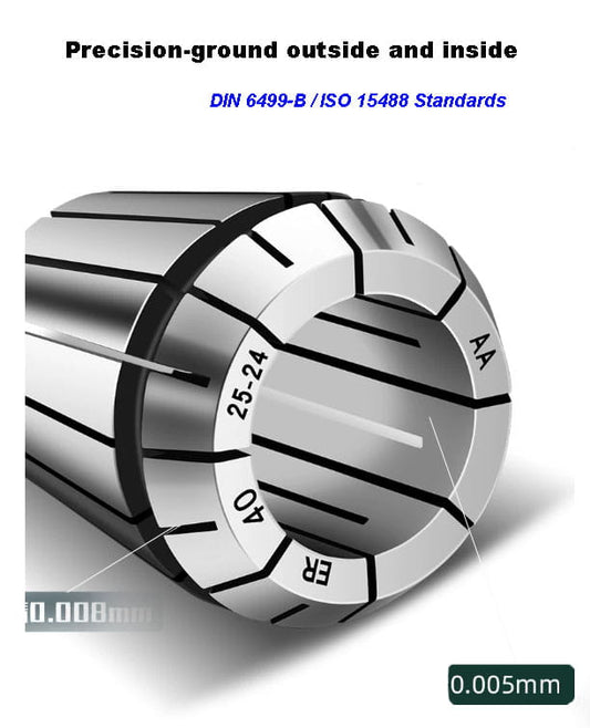 ER11 - PRECISION COLLET TIR 0.0002"/5μm for CNC TOOL HOLDER, 5PCS/Set