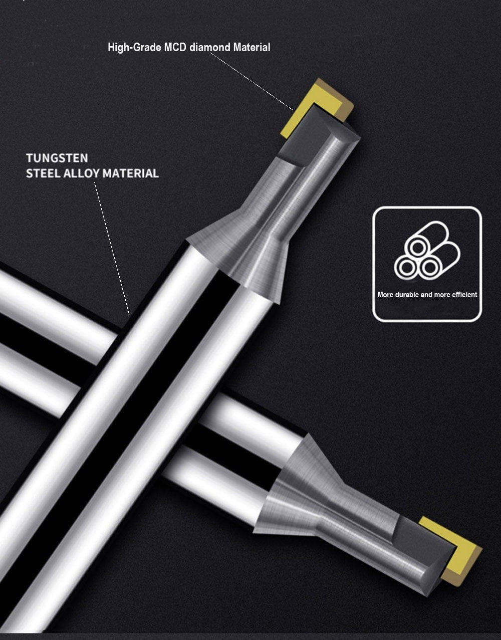 ToolingBox MCD End Mills with single flute