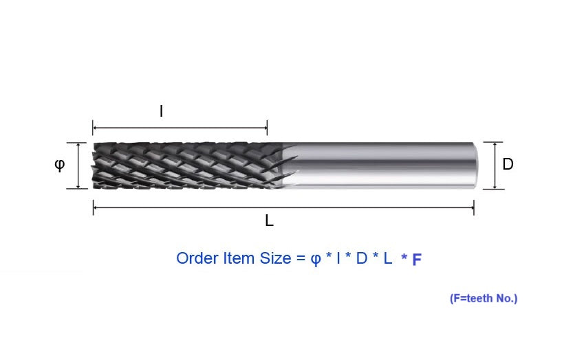 Corn Shaped Carbide End Mills with Diamond coating for Roughing carbon fiber and PCB circuit boards