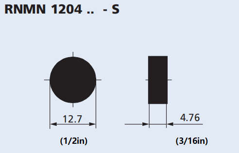 Round Solid CBN insert 12.7mm(1/2 inch) for Cast Iron Head and Block Resurfacing- R303Q