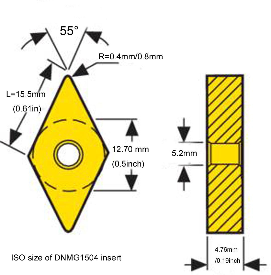 Carbide Turning Inserts DNMG1504 TBC10 for CoCrMo Alloy Machining,10pcs/set