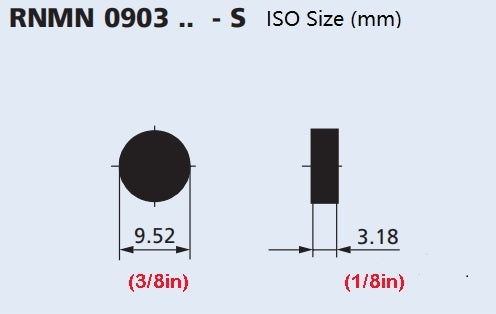 【Newly】Round Solid CBN insert 9.52mm(3/8 inch) for Multiple Materials Resurfacing of Engine Head and Blocks-R303A