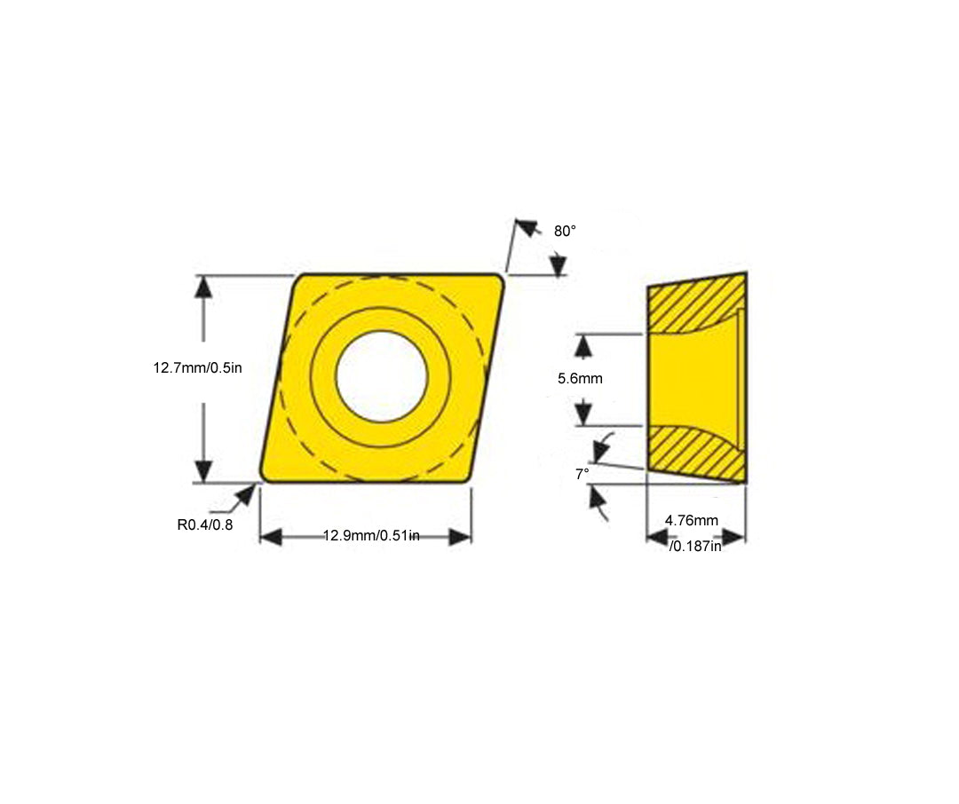 Carbide Turning Inserts CCMT1204 TBC10 for CoCrMo Alloy Machining,10pcs/set