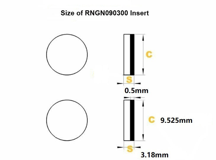 Laminated CBN Insert Dia 9.52mm(3/8 inch) for Aluminum Heads & Blocks with steel precups-R303S