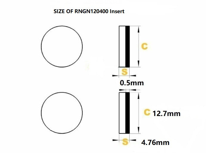 Laminated PCD Insert Dia.1/2 inch for Aluminum Heads & Blocks Only -R303P