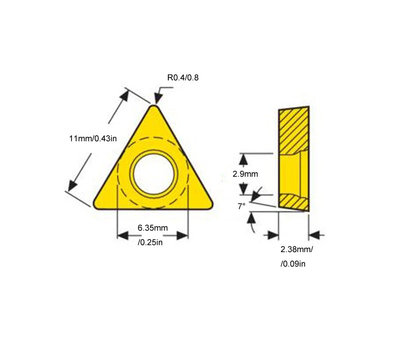 Carbide Turning Inserts TCMT1102 TBC10 for CoCrMo Alloy Machining,10pcs/set