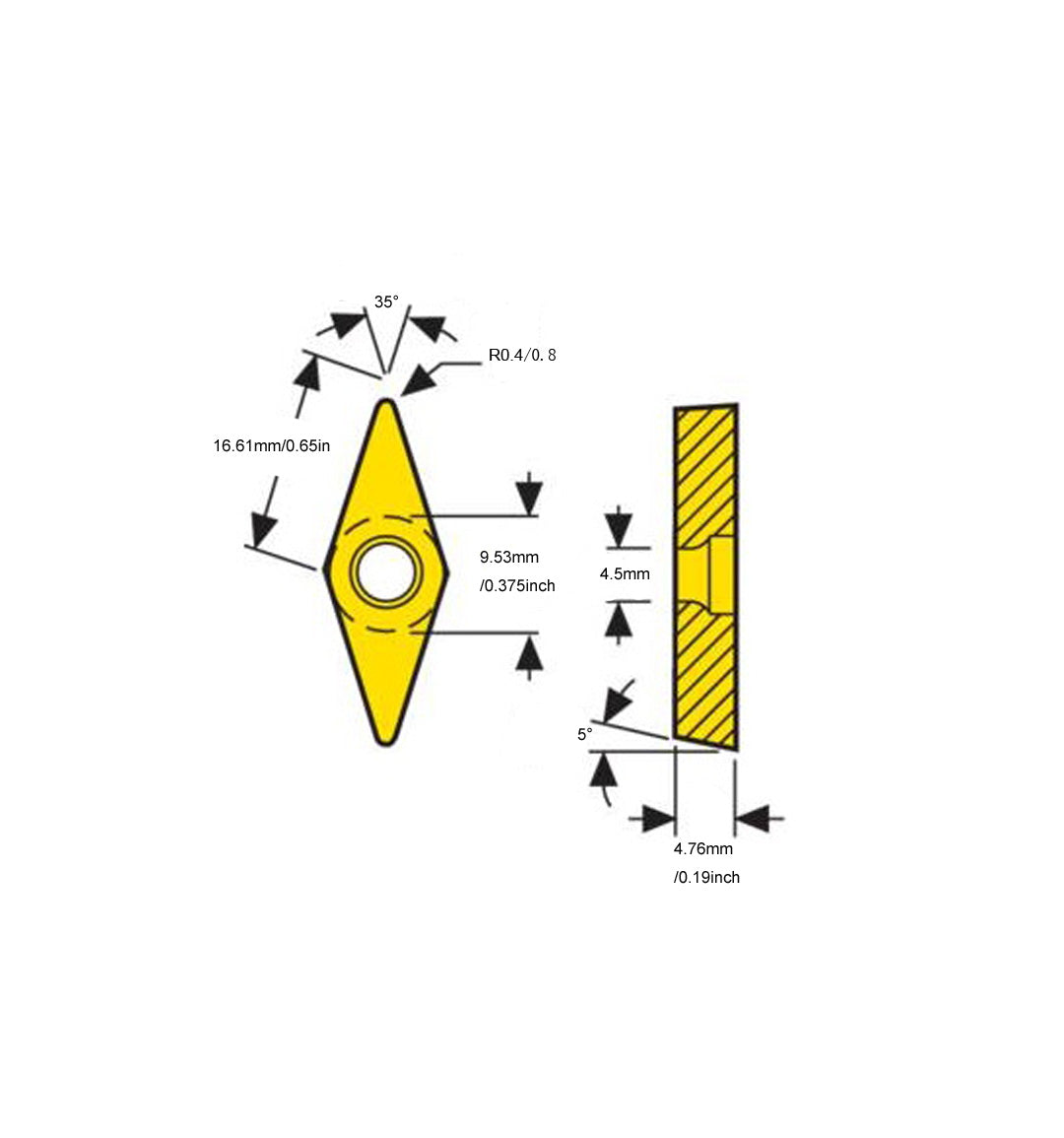 Carbide Turning Inserts VBMT1604 TBC10 for CoCrMo Alloy Machining,10pcs/set