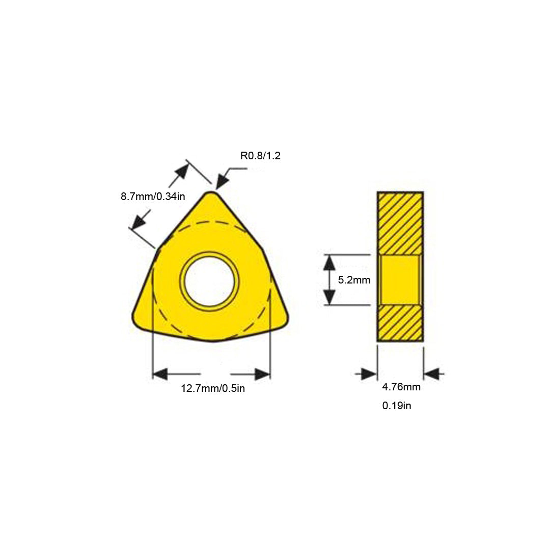 Carbide Turning Inserts WNMG0804 TBC10 for CoCrMo Alloy Machining,10pcs/set