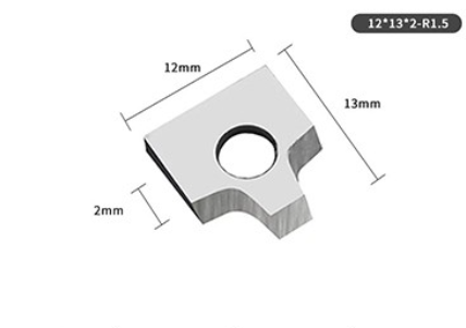 Carbide Trimming Knives for Edgebanders 12X13X2mm-Φ4, 10pcs/set