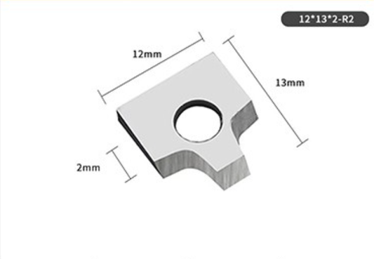 Carbide Trimming Knives for Edgebanders 12X13X2mm-Φ4, 10pcs/set