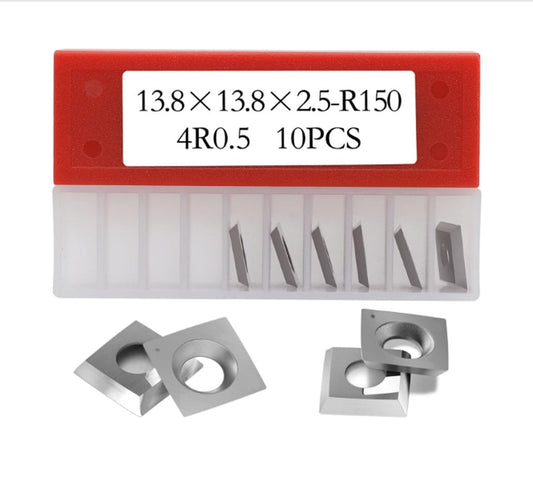 13.8X13.8X2.5mm Square Carbide Indexable Inserts Knife for the cutterblock of Felder, Hammer and Format Machines, 10pcs/set
