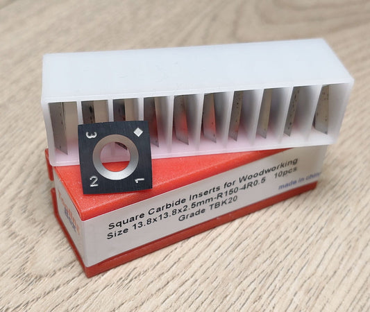 13.8X13.8X2.5mm Square Carbide Indexable Inserts Knife for the cutterblock of Felder, Hammer and Format Machines, 10pcs/set