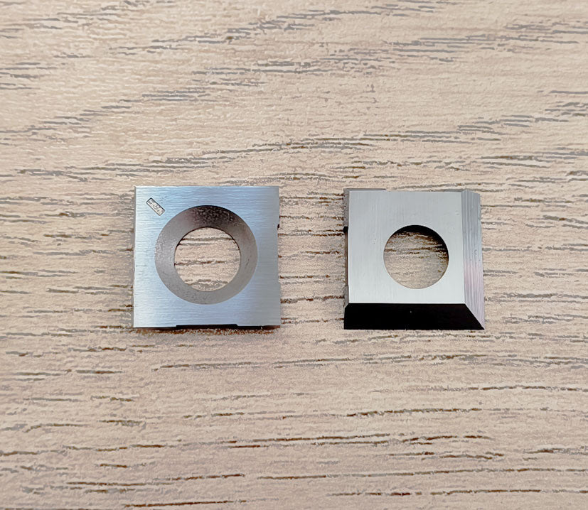 14.27x14.27x2.0mm-50° carbide cutter knives for Grizzly/WEN/Shop Fox/Rikon jointer planer, 2-edges.