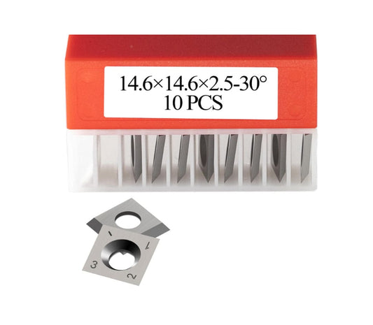 14.6X14.6X2.5mm Square Carbide Indexable Inserts Knife for Woodworking Spiral/Helical Planer, 10pcs/set