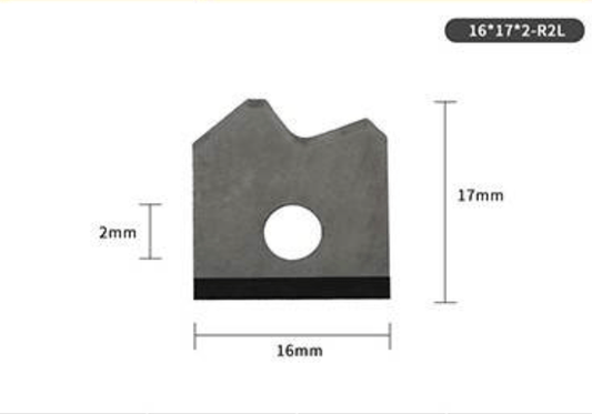 Carbide Trimming Knives for Edgebanders 16X17X2mm-Φ4.4, 10pcs/set