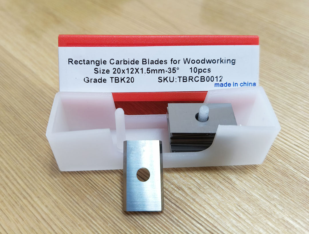 Rectangle Carbide Insert Knives 20X12X1.5mm-35°-2E,10pcs/set