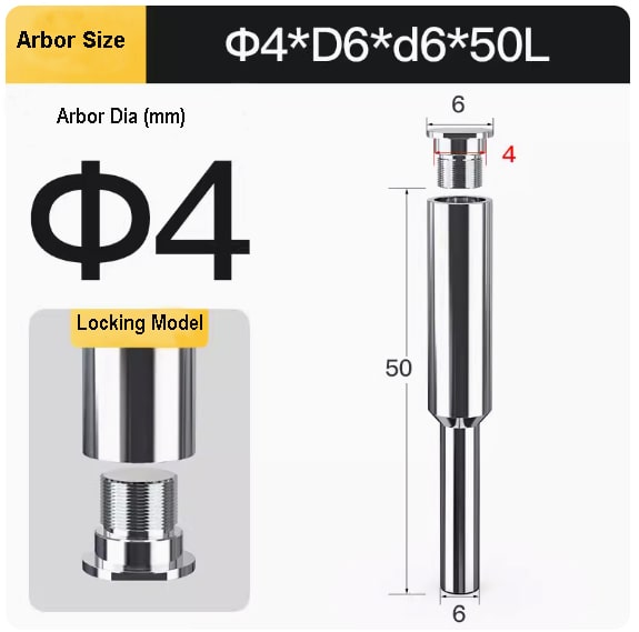 arbor item size of D4XD6Xd6X50L