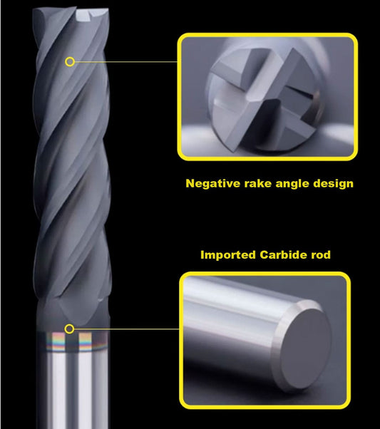 Diamond coating flat bottom carbide endmills (dedicated for graphite)