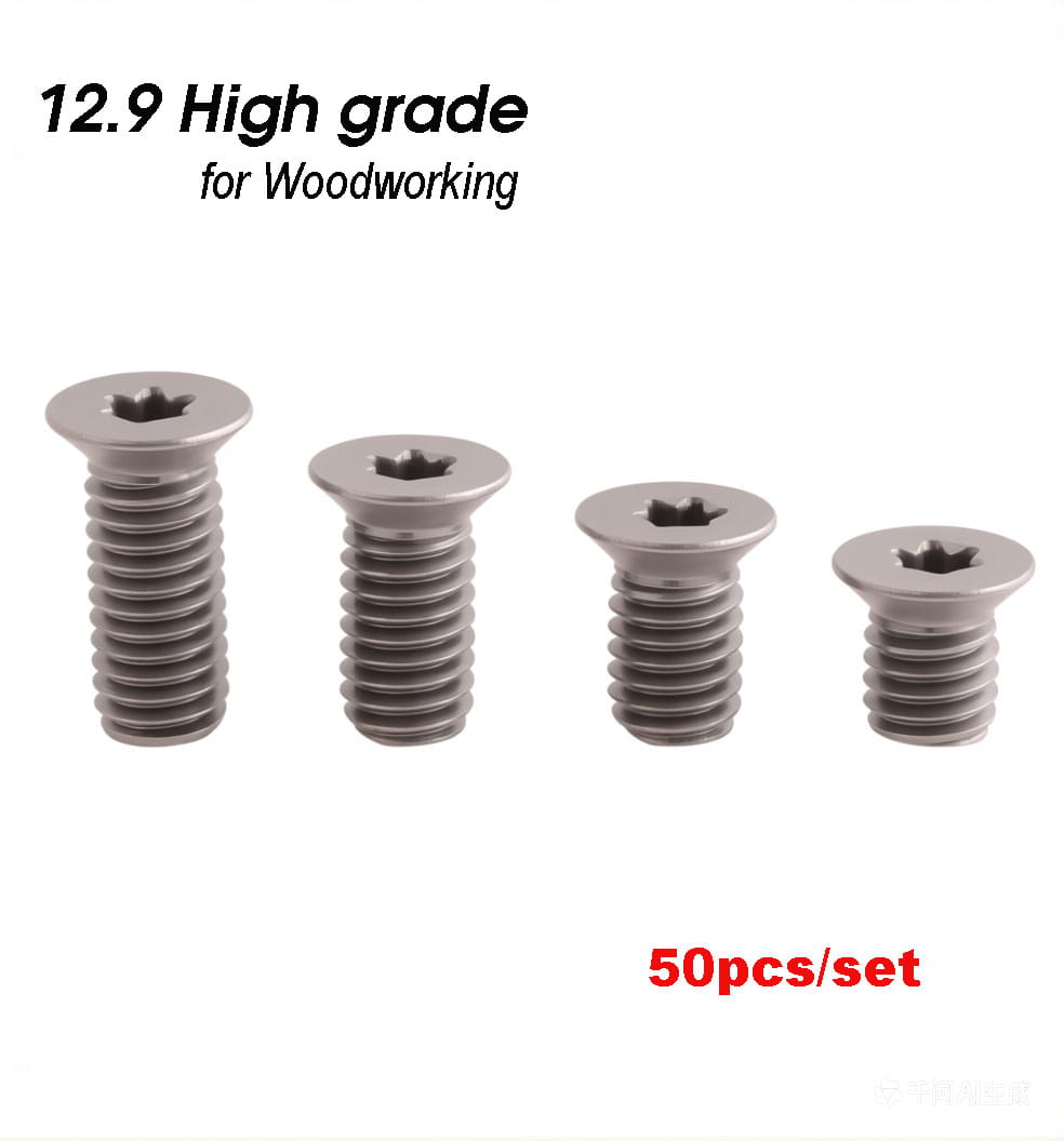 Metric Flat Head Torx Screws for Woodworking, 50pcs/set