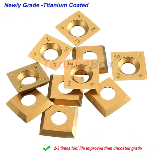 Newly Grade- ToolingBox Titanium Coated Carbide Inserts for Woodworking