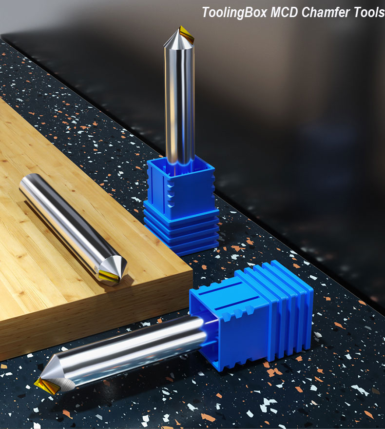 ToolingBox MCD diamond end mills for Acrylic mirror finishing