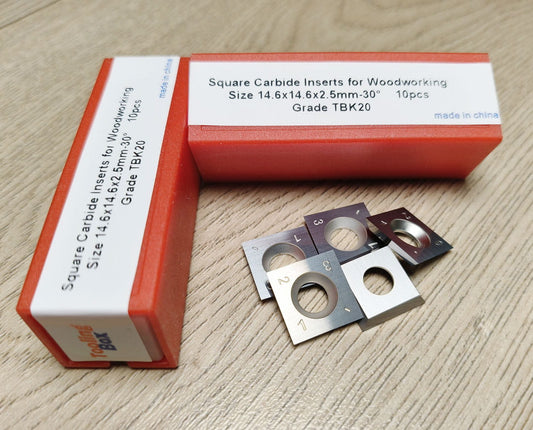 ToolingBox 14.6X14.6X2.5mm Square Carbide Indexable Inserts Knife