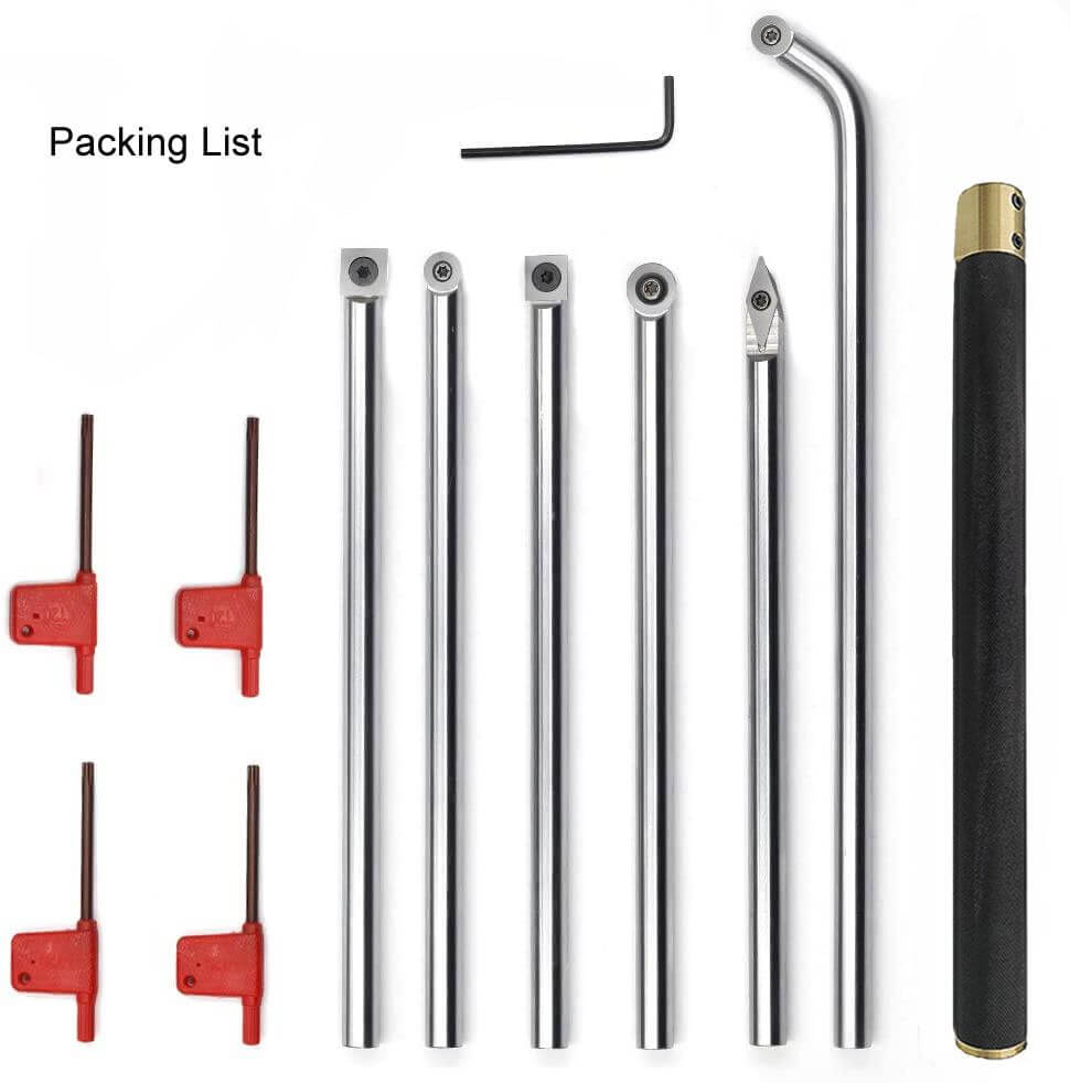 full size of  Wood Handheld Turning Tool Bars Long Size Set with Alloyed Handle