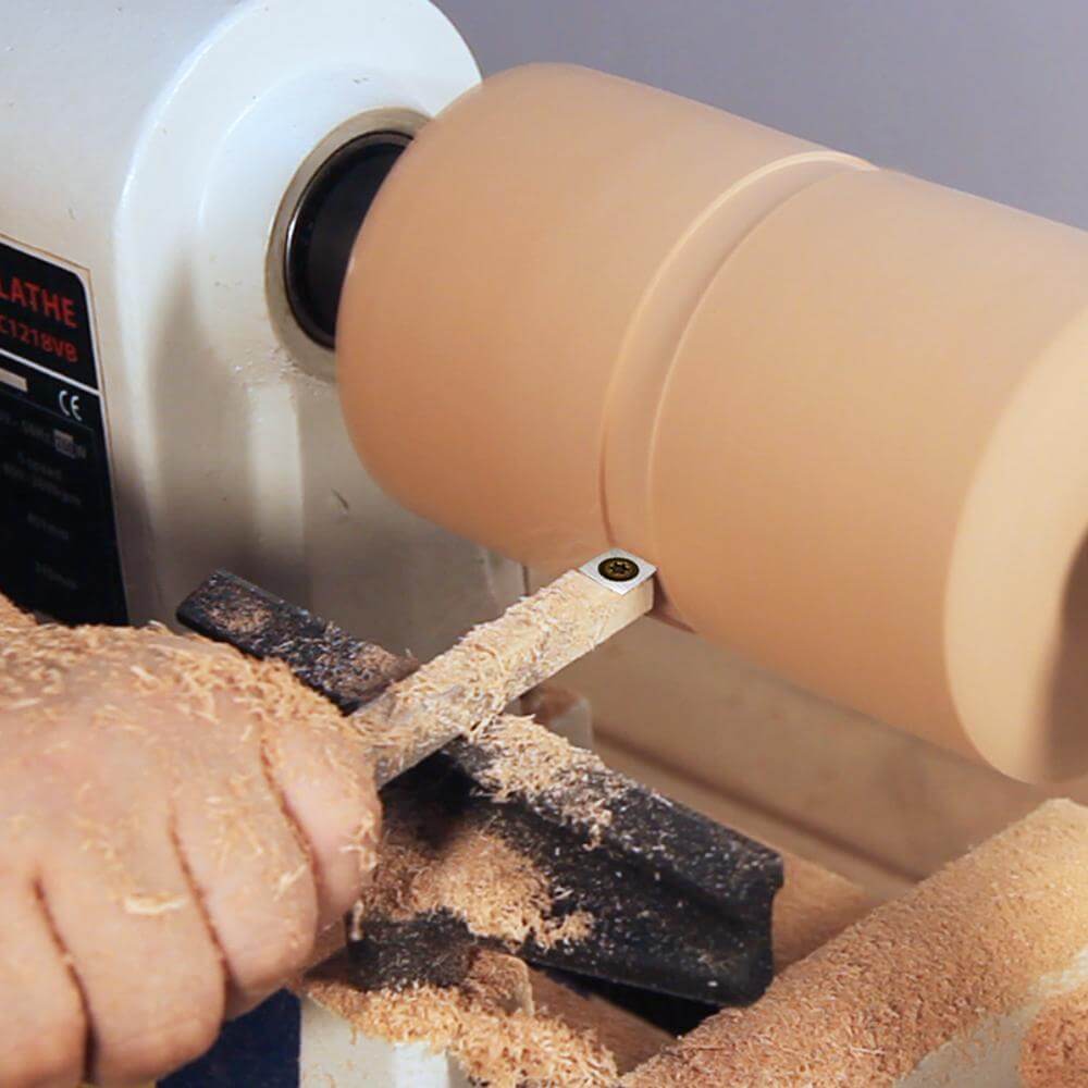 woodturning with  Square carbide insert