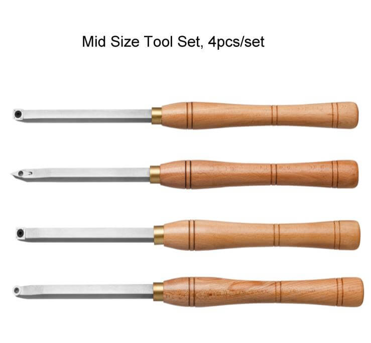 Wood Handheld Turning Tool Mid Size Handle Set