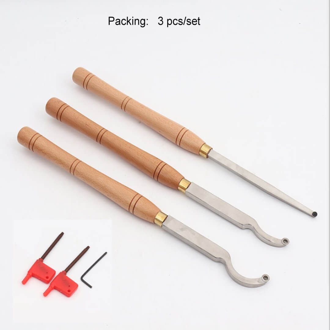 whole size of Hook Style Wood Handheld Turning Tool Handle Set