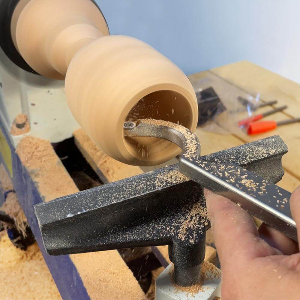 woodturning with Hook Style Wood Handheld Turning Tool