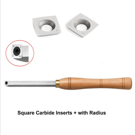 woodturning tools with square carbide cutter