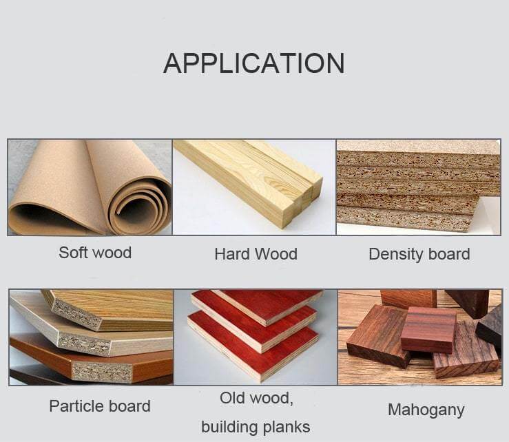 woodworking application with carbide blades