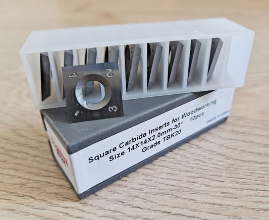 Carbide Insert Knives 14x14x2.0-30° for Helical Cutterhead