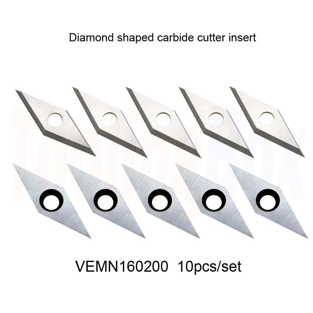 Carbide indexable inserts with Diamond Shape VEMN160200