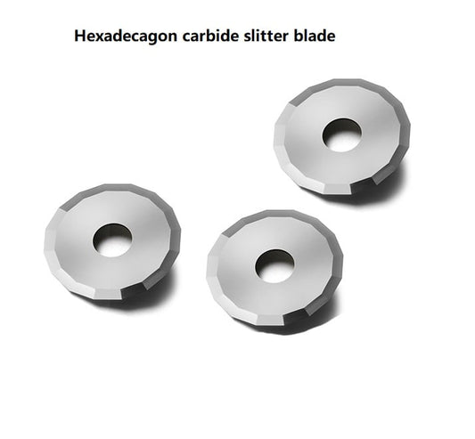 Hexadecagon carbide slitting blade