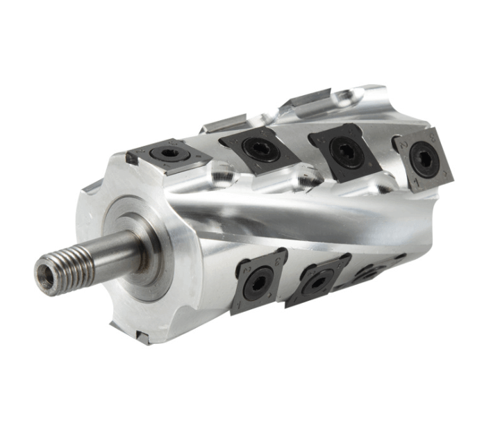 Planer axis with carbide insert knives