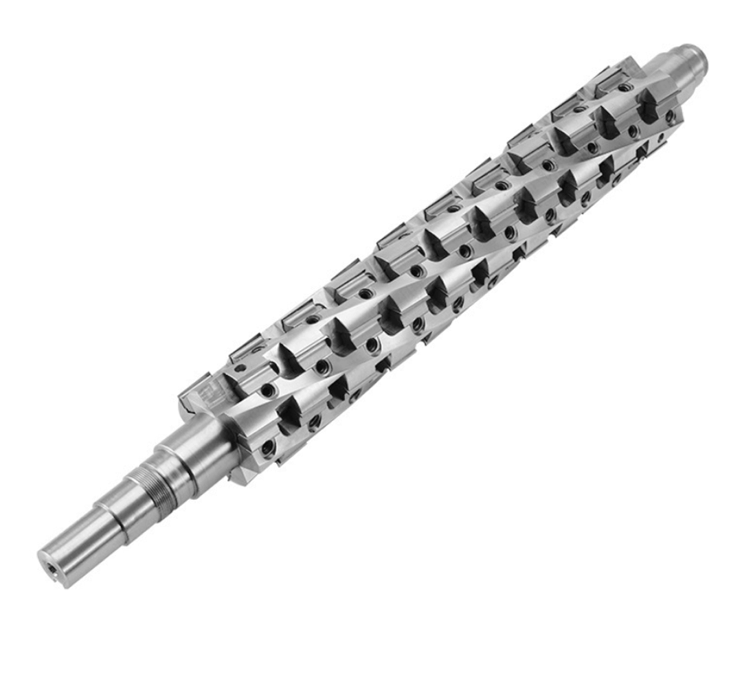 Rotary planer shaft with 30X12x1.5mm carbide blade