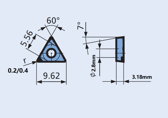 size of pcd inserts tcgw1103