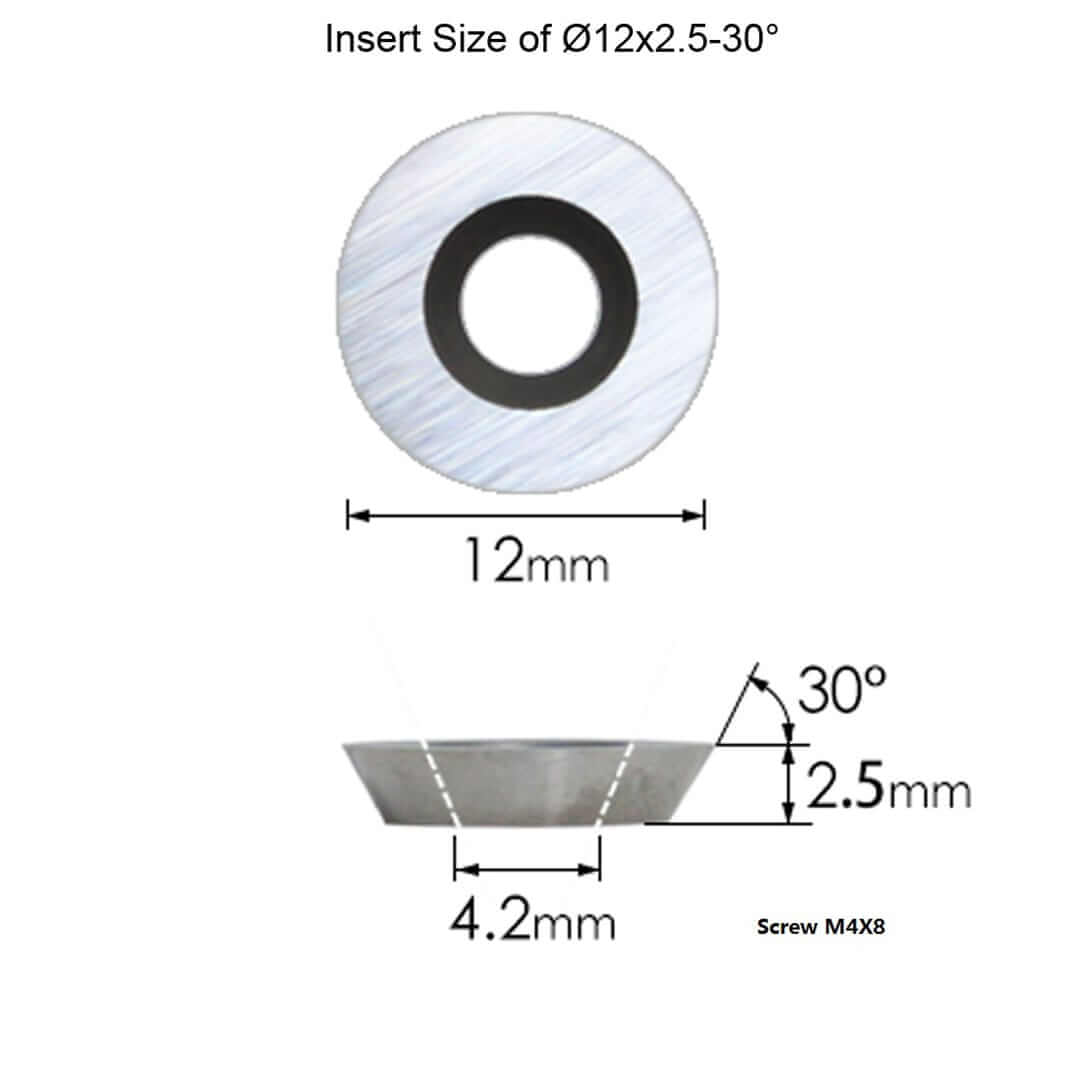size of D12mm carbider indexable cutter