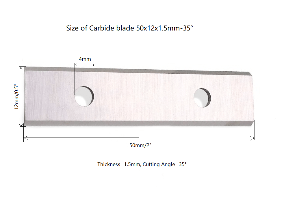size of 50mm kit for carbide paint scraper