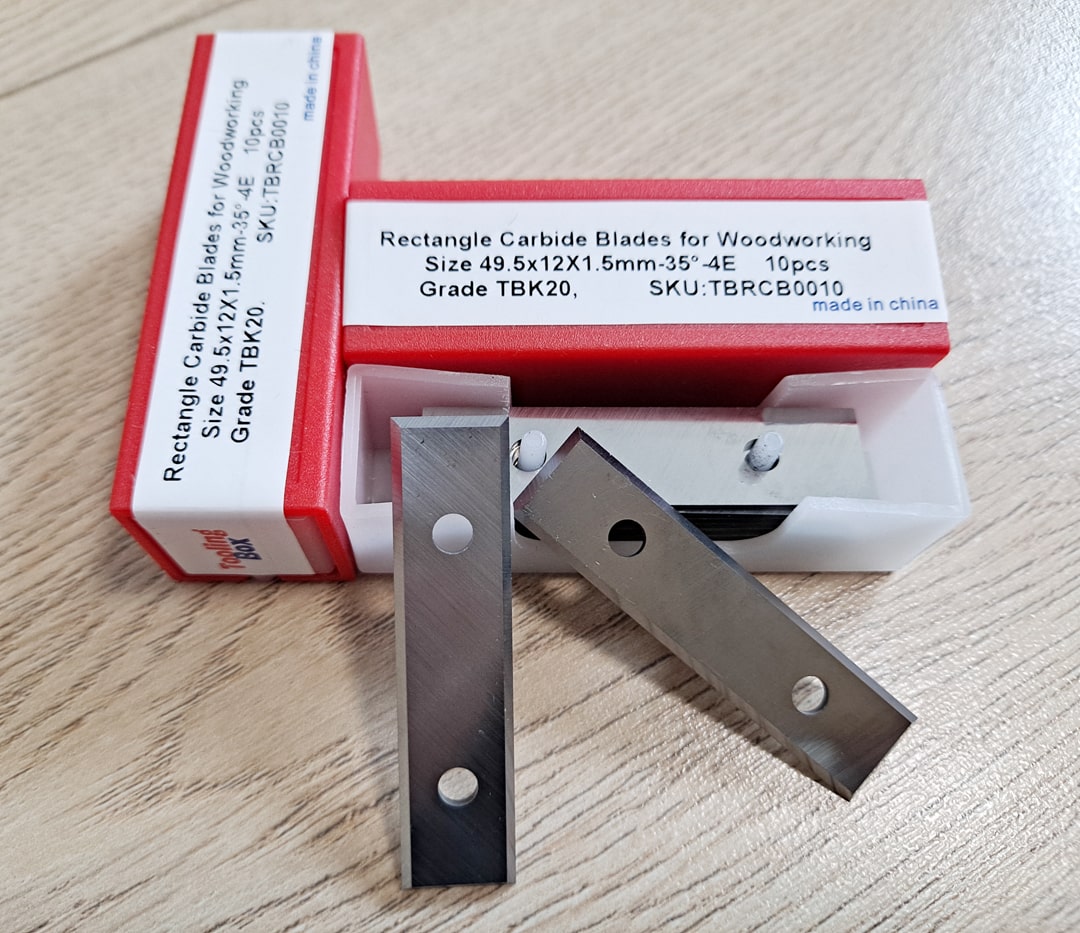 Rectangle Carbide Insert Knives 49.5x12X1.5mm-35°