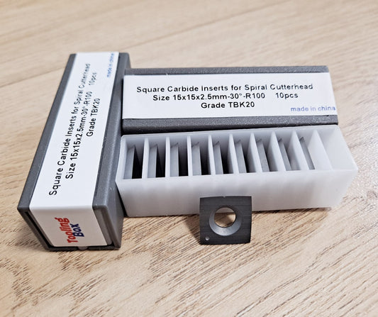 carbide insert knife 15x15x2.5mm-30°-R100