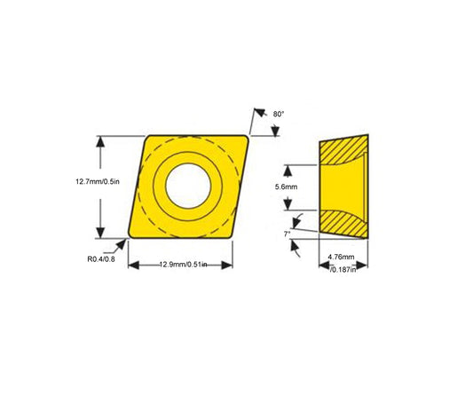 Carbide Turning Inserts CCMT1204 TBC10 for CoCrMo Alloy Machining,10pcs/set