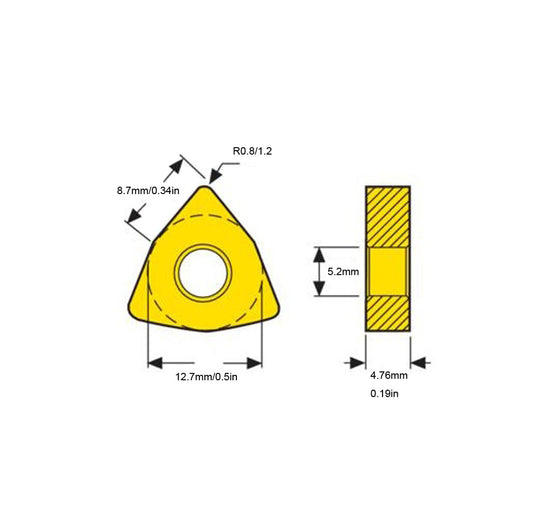 Carbide Turning Inserts WNMG0804 TBC10 for CoCrMo Alloy Machining,10pcs/set